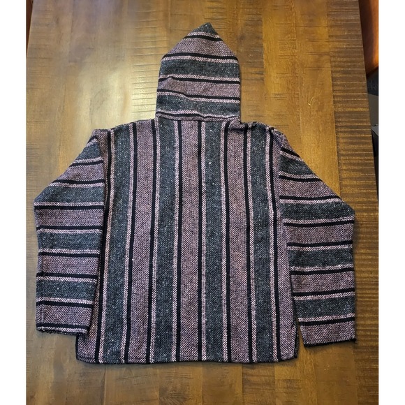 Vintage Molina Baja Hoodie Drug Rug Pullover Size Medium 38-40 - Picture 3 of 8